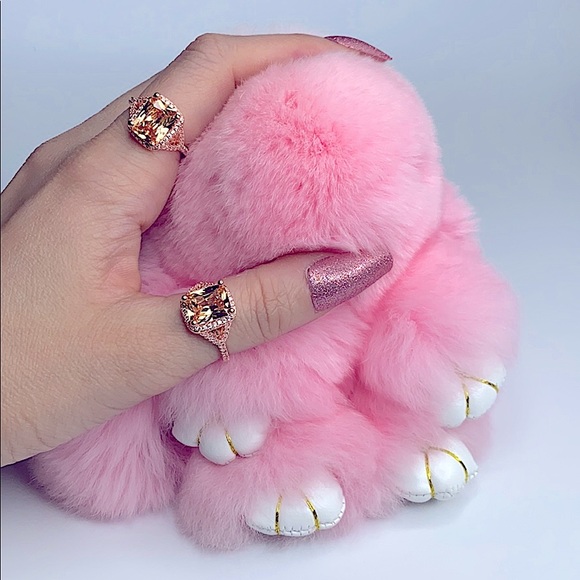 Rose Gold Cushion Morganite Diamond - Picture 5 of 11